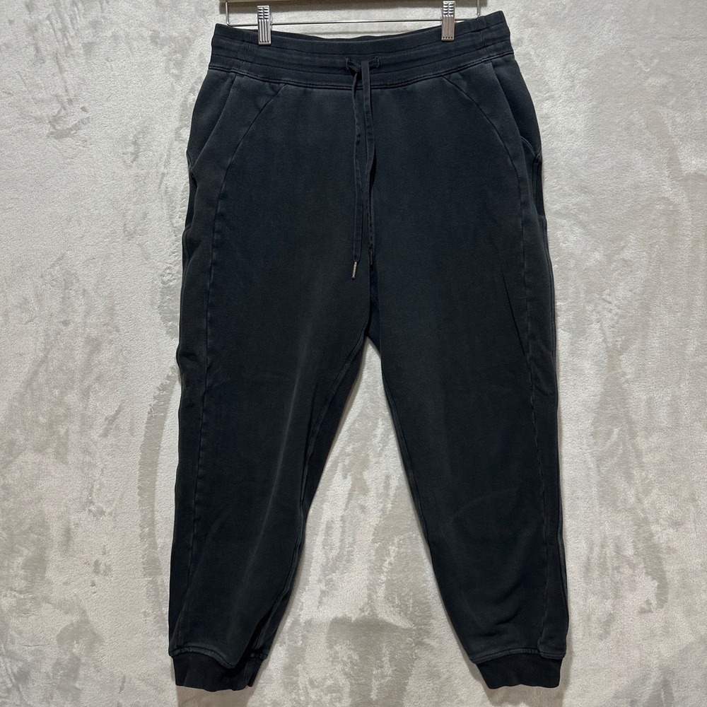 Lululemon Scuba High Rise Jogger Black Fleece Sweatpants Size 10 LW5DEAS